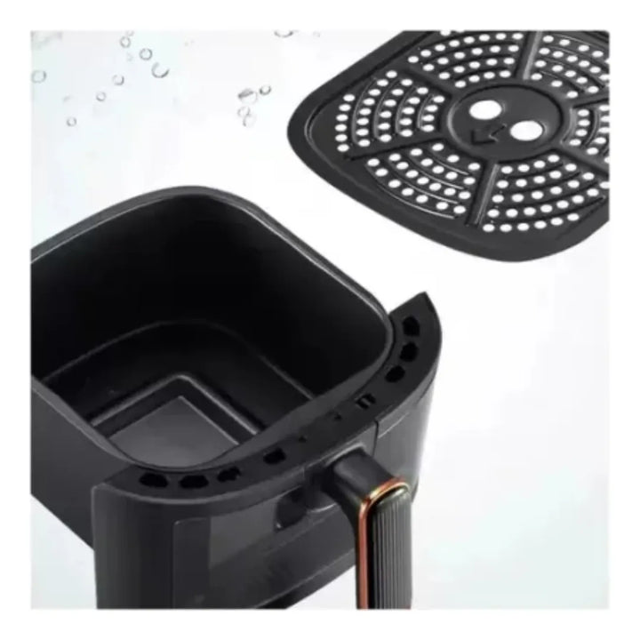 Freidora Olla Aire Caliente Sin Aceite Air Fryer 8 Litros Negro