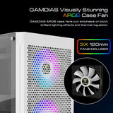 Caja Pc Gaming Gamdias Atx Blanca Rgb Vidrio Templado