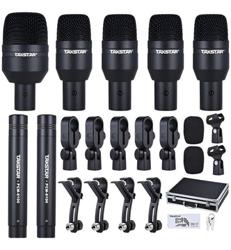 Kit de micrófono con batería Takstar Dmsd7 con funda superior, color negro