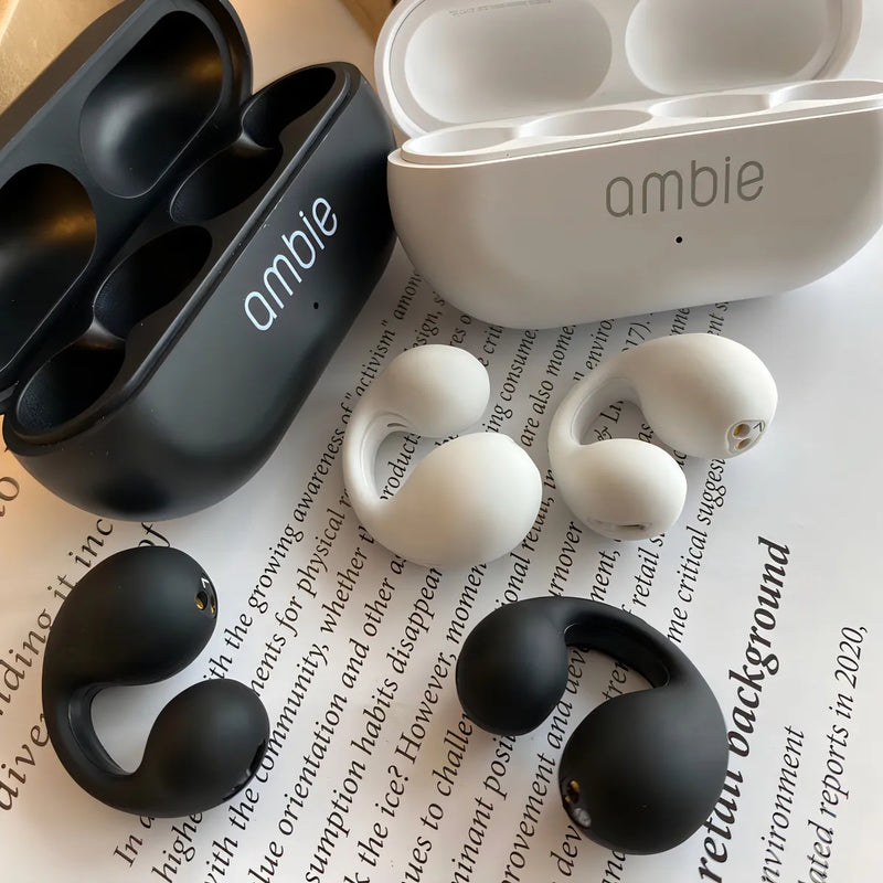 Auriculares Inalámbricos Ambie Sound Earcuffs Tws Con Contro Color Blanco