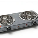 Fogon Estufa Electrica Portatil Gris Negro Cafe 2 Puestos Quemadores Potencia 2000w Cocina Compacta Resistente Hogar Oficina Viajes Camping Practica Rapida Segura Limpieza Sencilla