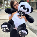 Oso De Peluche Gigante Josefino 1 Metro + 3 Globos + Moño Panda