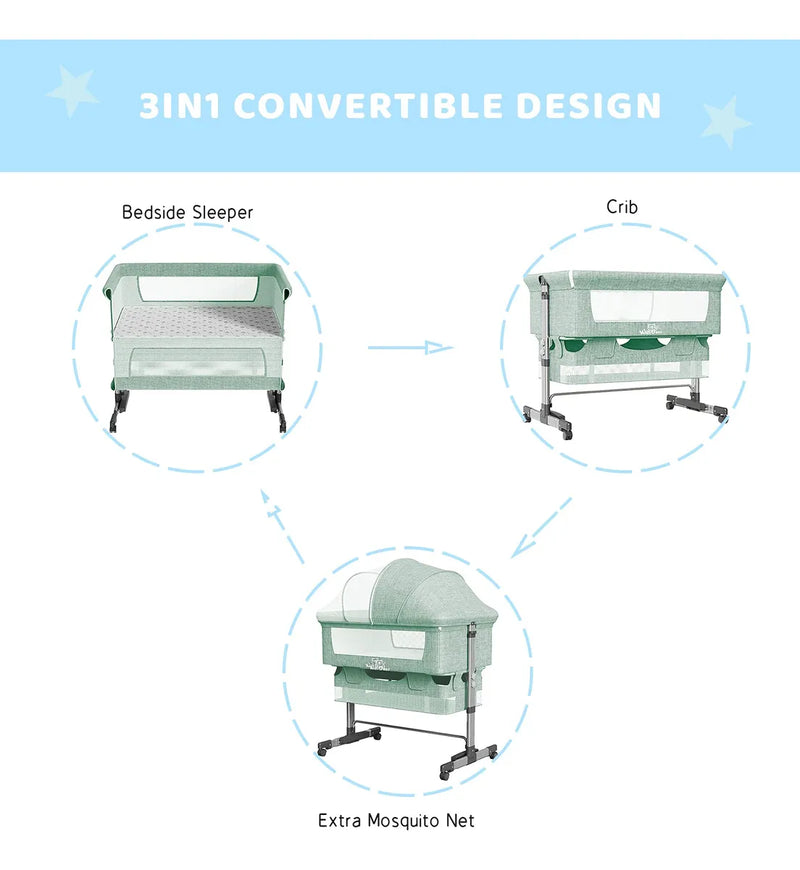 Napfox Moises Para Bebe, Cama Plegable Para Bebe, Cama Porta
