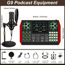 Micrófono G9 Podcast Con Efectos De Voz Y Tarjeta De Sonido