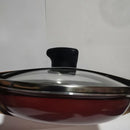 Cacerola 16cm Imusa Colors Tapa De Vidrio Color Rojo