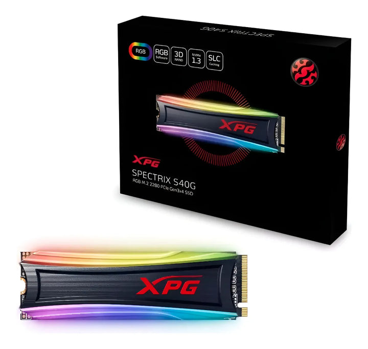 Unidad Solida M2 Xpg Spectrix 512gb S40g Rgb Negro