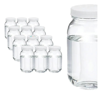 12 Frascos Envase Vidrio Almacenar Leche Materna 8 Oz