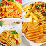 Cortador Papa Rizada Ondulada Verduras Fruta Acero Rebanador