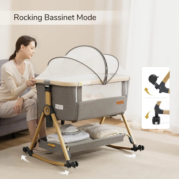 Moisés Y Cama De Noche 3 En 1 Para Bebé Altura Ajustable