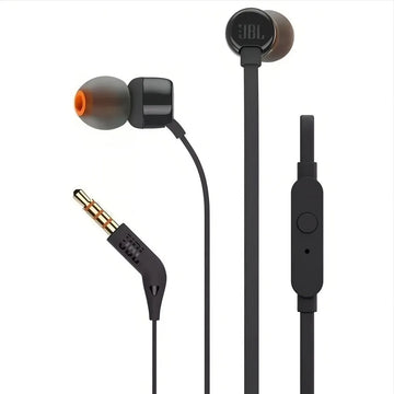 Audífonos JBL Tune 110 Pure Bass 3.5mm color negro con sonido potente