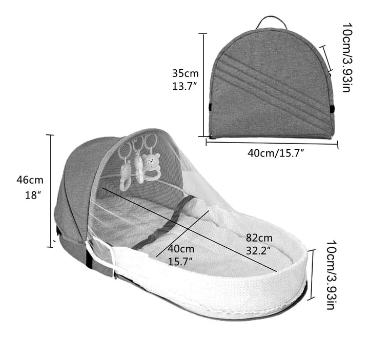 Mosquitero Cuna Bebe Moises Plegable Maleta Viajes Portatil