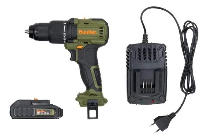 Taladro Percutor 12 Pulgada 20v Brushless 1 Batería Bauker - Verde Musgo - 100