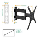 Soporte Tv 32 A 55 Referenci P4 Grande Brazo Largo Giratorio Negro
