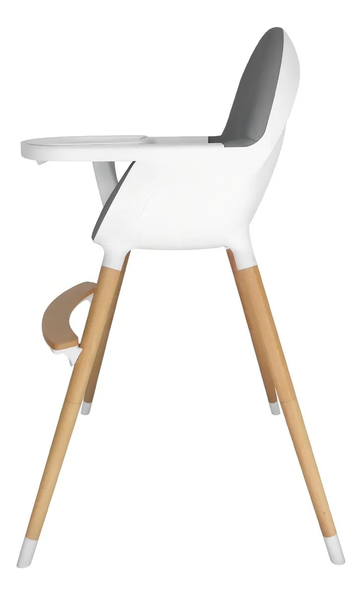 Silla De Comer Carestino Neo Gris Oscuro Doble Bandeja 2 En1