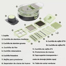 Picador Verduras Rallador Multifuncional Mandolina Cortador Verde Claro