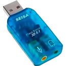 Tarjeta De Sonido Usb 5.1. Audifonos Y Microfono Plug 3.5mm Color Azul