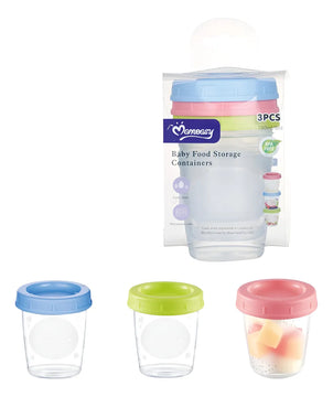 Set X3 Tarritos Vasos 6 Onz Almacenamiento Comida Bebe