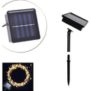 Luz Led Navideña Recargable Con Panel Solar 200 Leds Imperme Amarillo