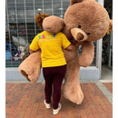 Oso Peluche Gigante 2 Metros Marrón Claro +moño +3 Globos Marrón