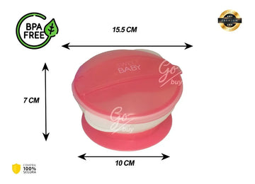 Set Tazon Cuchara Bowl Antideslizante Para Bebe Antiderrame Color