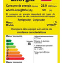 Nevera Lg Top Freezer Linearcooling Multi Air 217 Lt Plata Plateado