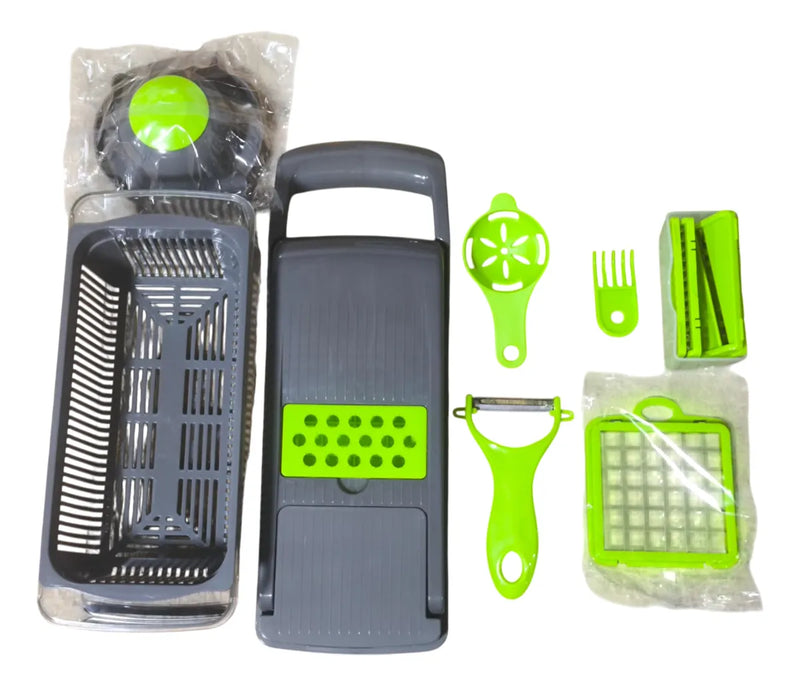 Rallador Picador Frutas Verduras Manual 16en1 Cocina Hogar
