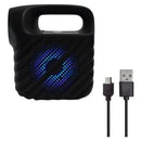 Parlante Bluetooth / Radio Recargable Con Linterna Portátil Negro