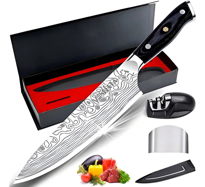Cuchillo De Chef Profesional Super Afilado De 8 Con Protect Color Silver