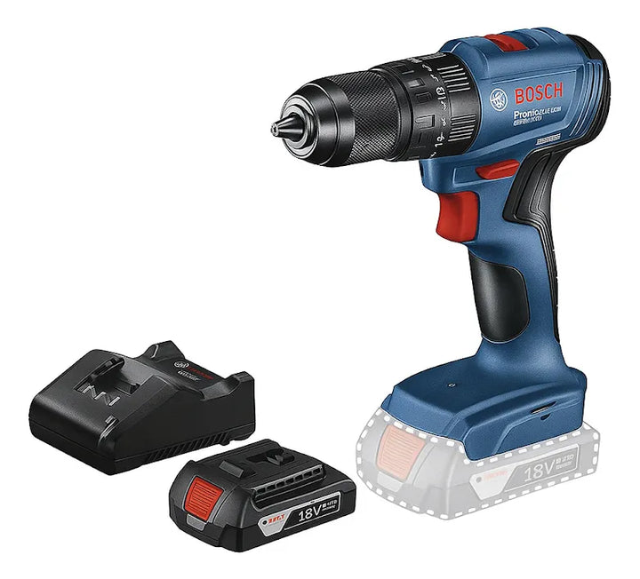 Taladro Percutor Professional 1 Bateria Bosch Gsb 185 Li +1b Azul Petróleo