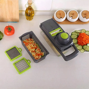 Mandolina Cortador Verduras Multi Picador Vegetales 15 En 1 Verde
