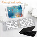 Mini Teclado Inalambrico Plegable Portatil, Bluetooth Color del teclado Blanco