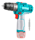 Taladro Inalámbrico Total 3/8 12v 2 Baterías + Maletín - Turquesa