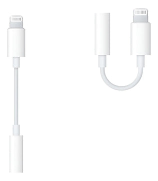 Adaptador Auriculares Para iPhone Lighting A 3.5mm Color Blanco