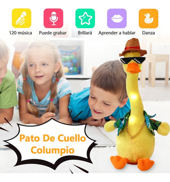 Pato Peluche De Juguete Bailarin Imita Sonidos