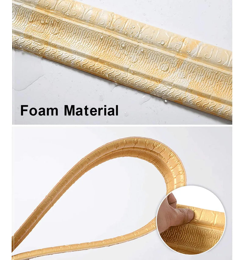 Cozylkx - Moldura Flexible Autoadhesiva 3d De 90 X 3 Pulgada