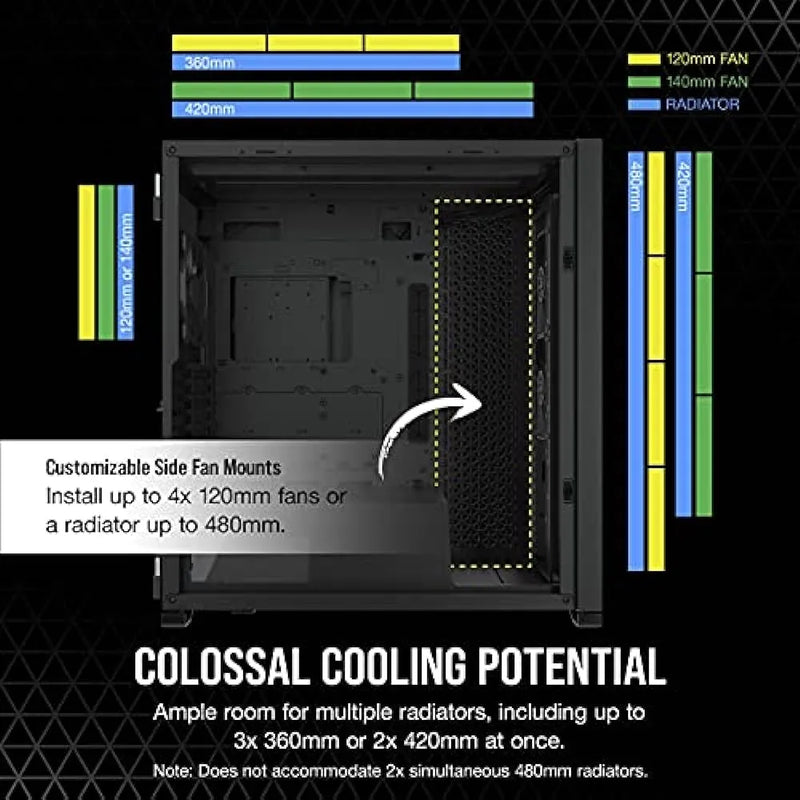 Corsair 7000d Airflow Full-tower Atx Pc Case, Negro Black