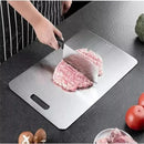 Tabla Cortar Alimentos Acero Inoxidable Antibacterial 30x20 Lisa