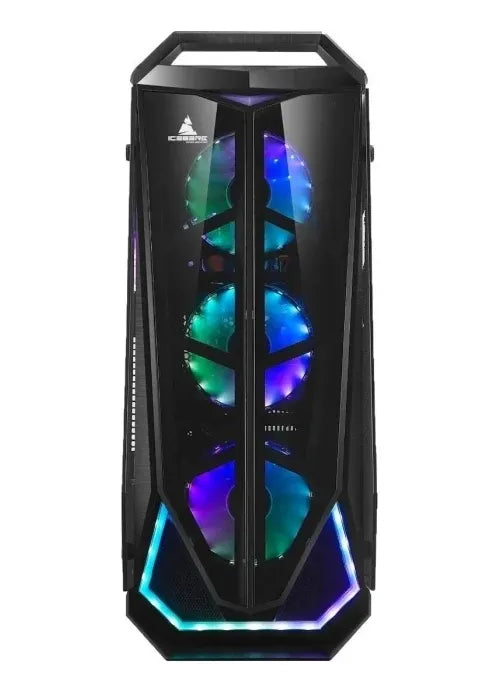 Gabinete Chasis Caja Gamer Iceberg Crystal Max Argb X3 Fan Negro