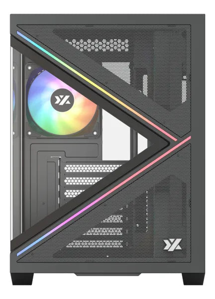 Chasis Gamer Xyz Qubex Black | Argb | Atx | 4 Fans | Type C