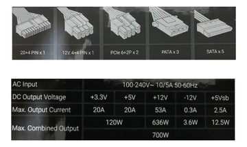 Fuente de poder para PC Aerocool Advanced Technologies Cylon 700W Full Range 700W black