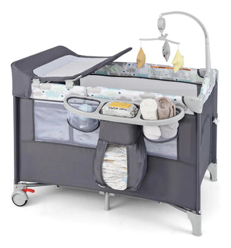 Moisés Cama 5 En 1 Con Cambiador Y Juego Para Bebés