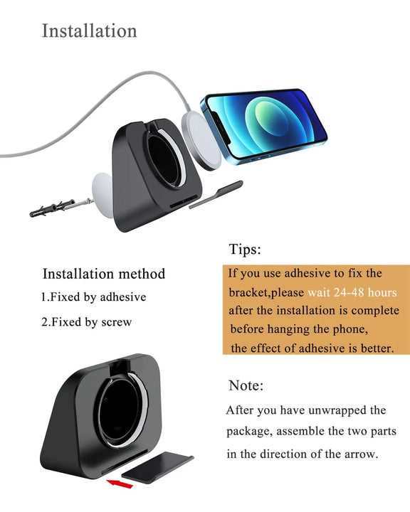 Soporte De Pared Para Telfono Magsafe Cargador Compatible Co