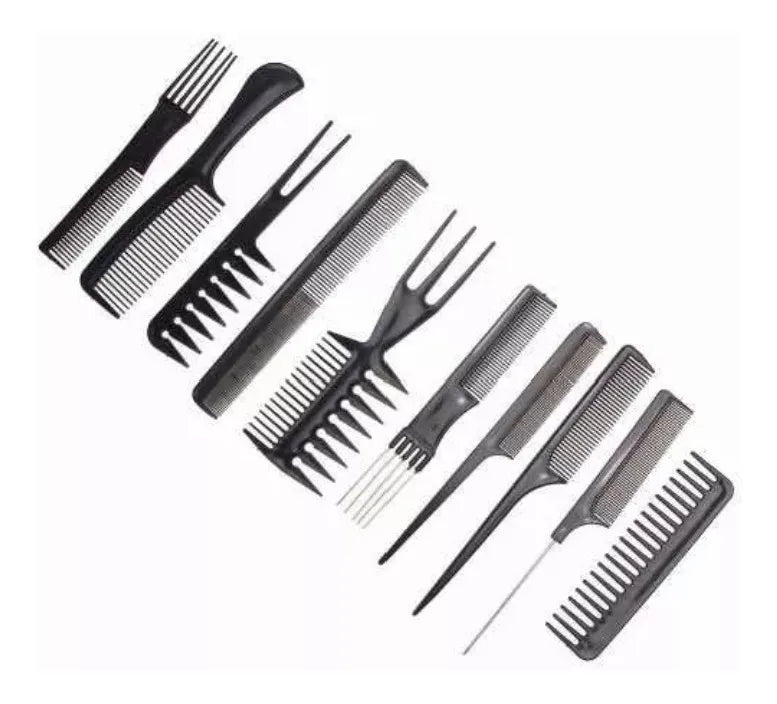 Kit Juego Set Peinillas Peluqueria 10 Unidades