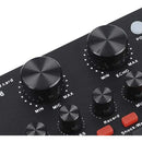 Interfaz Mezclador De Audio Externo Usb Tarjeta De Sonido V8 Negro