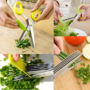 Tijeras de cocina con 5 cuchillas para cortar ensaladas, hierbas y condimentos