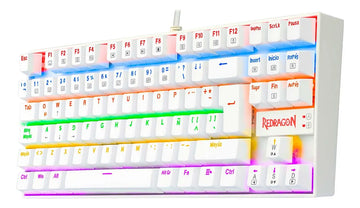 Redragon Teclado Gamer Mecánico K552w-kr Kumara, Switch Red Color del teclado Blanco Idioma Español Latinoamérica