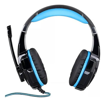 Audífonos Gamer Inalámbricos Kotion Each G9000 Black Y Red Color Azul Luz Azul