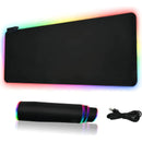 Rgb Alfombrilla De Ratón Iluminada Led Colorido Para Juegos Negro