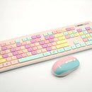 Combo Teclado Mouse Dn-c400 Kit Colores Pastel Color Del Mouse Rosa-celeste
