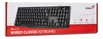 Teclado Genius Kb-117 Multimedia Usb Universal Negro Español Idioma Español Color Del Teclado Negro